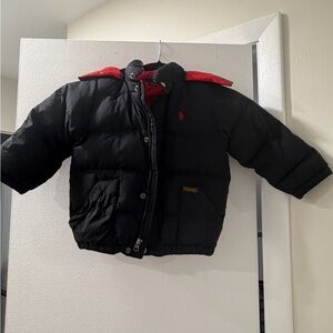 Polo by Ralph Lauren Black Jacket with Red Lining